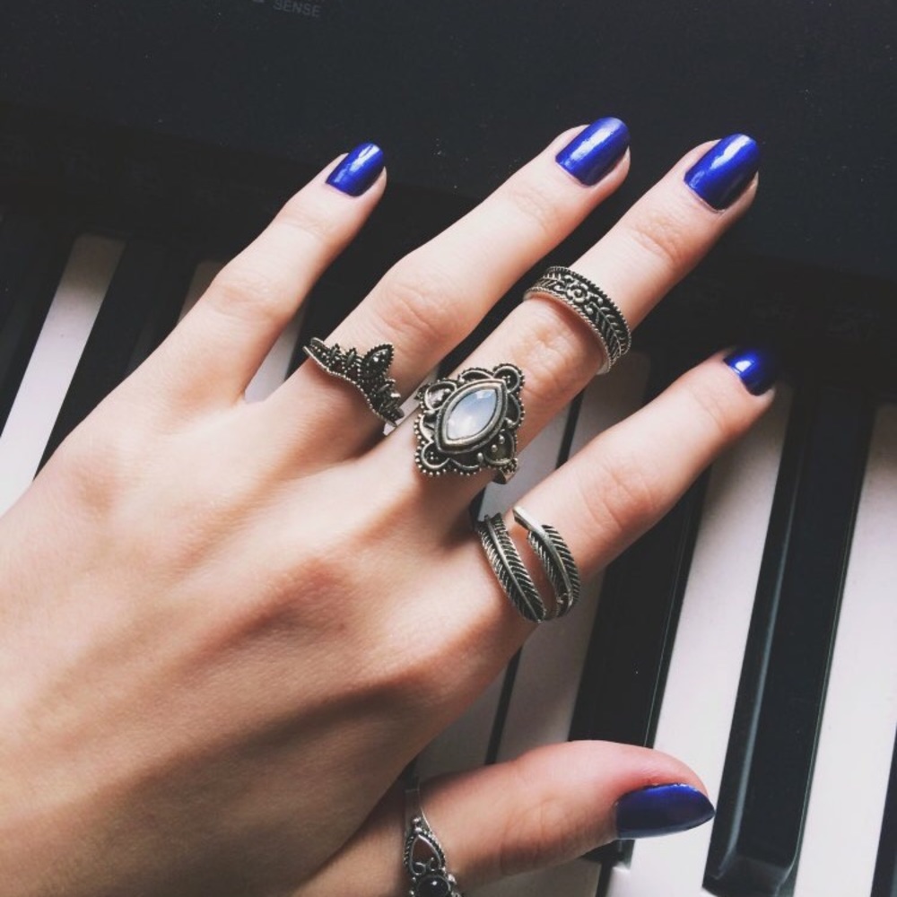 New 11 Piece Silver Boho Ring Set - Picture 4 of 7